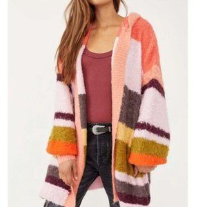 Free People NWT XS Boho cardigan desert coral retail $198